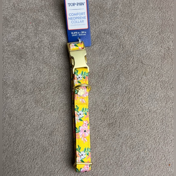 Top Paw Other - Top Paw Floral Yellow Gold Dog Collar